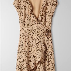 Aritzia Sunday Best Savoy Leopard-Print Wrap Dress